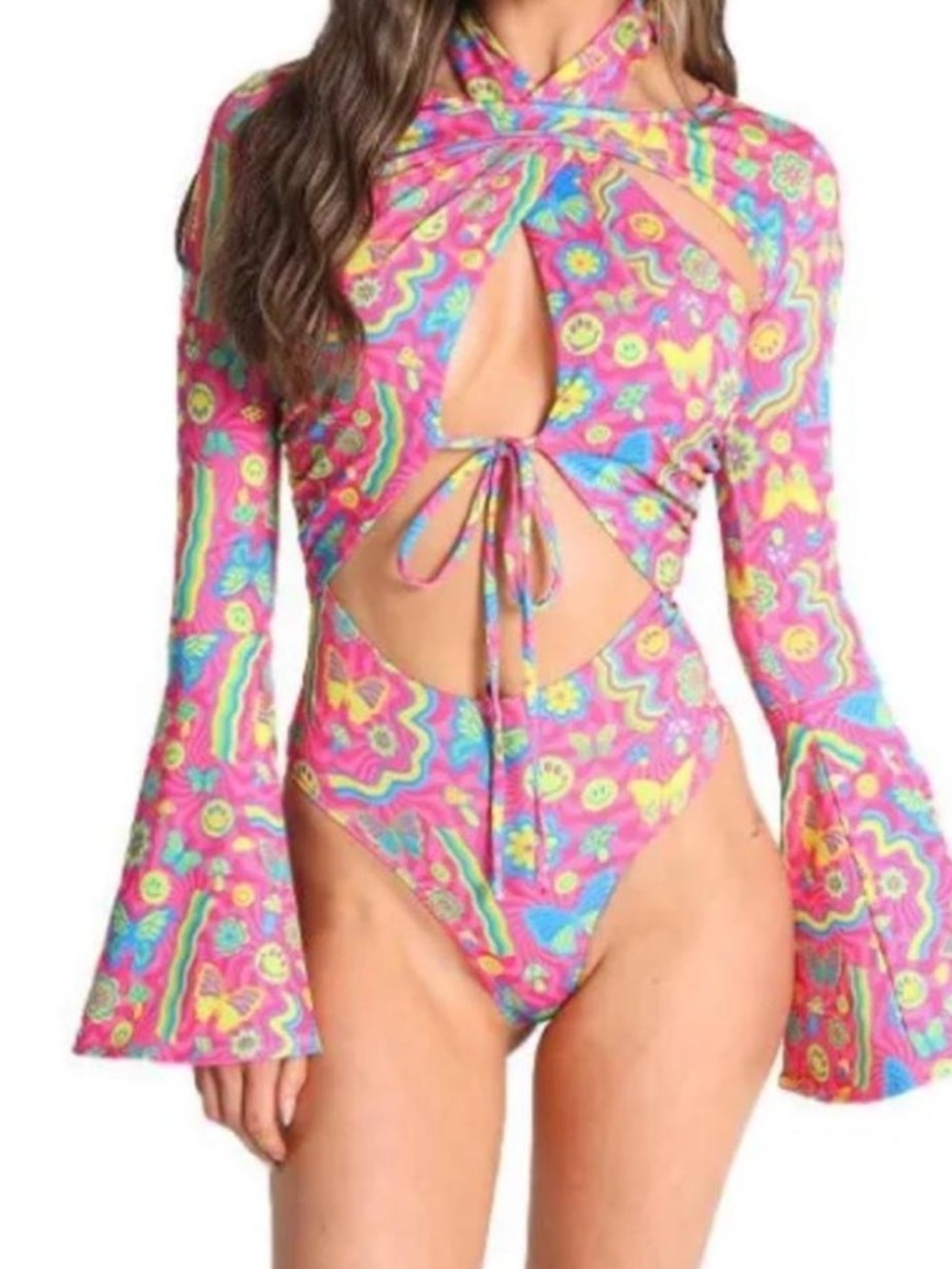 IHeartRaves psychedelic bodysuit